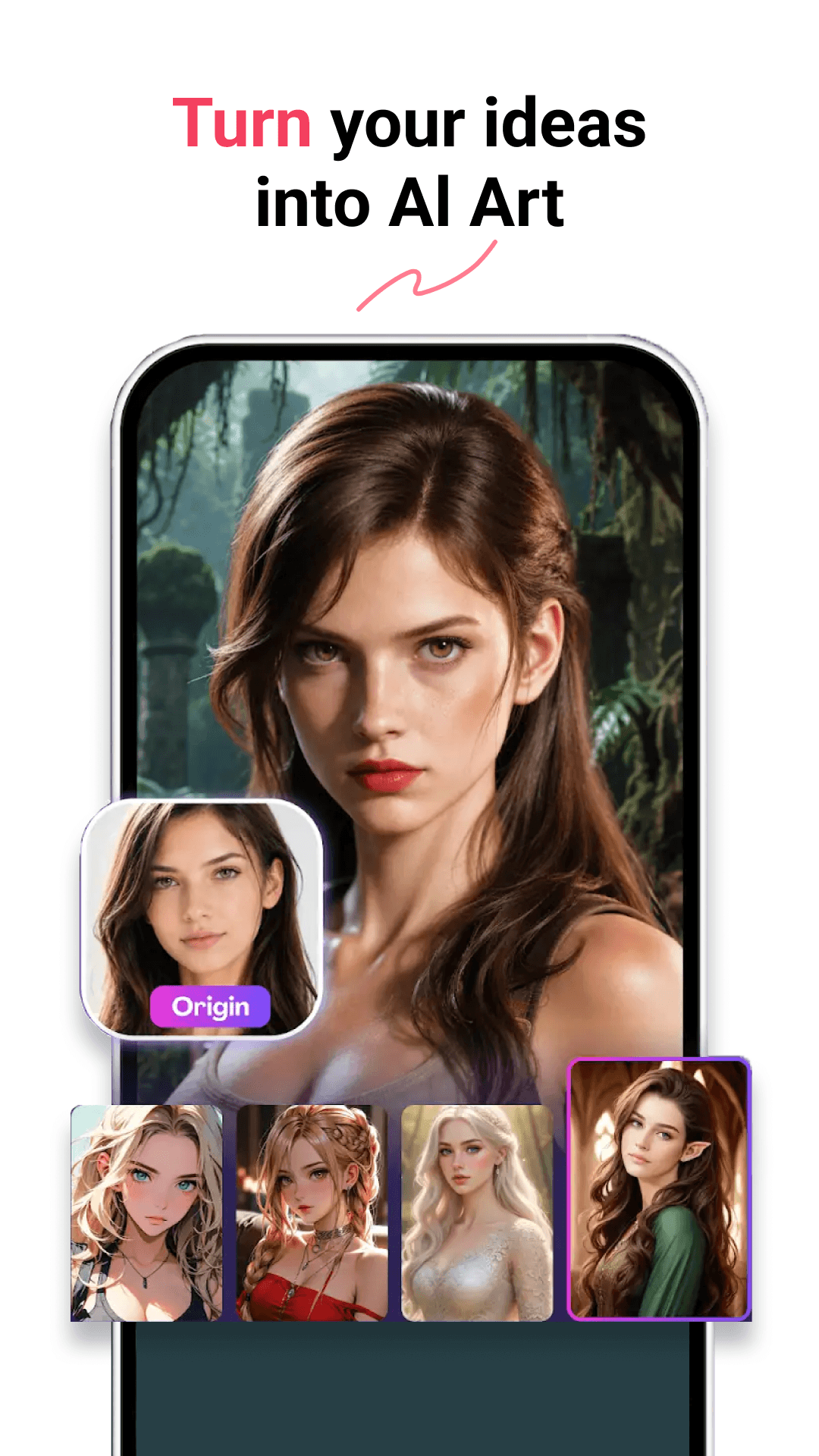 Zappy AI photo editor on a phone